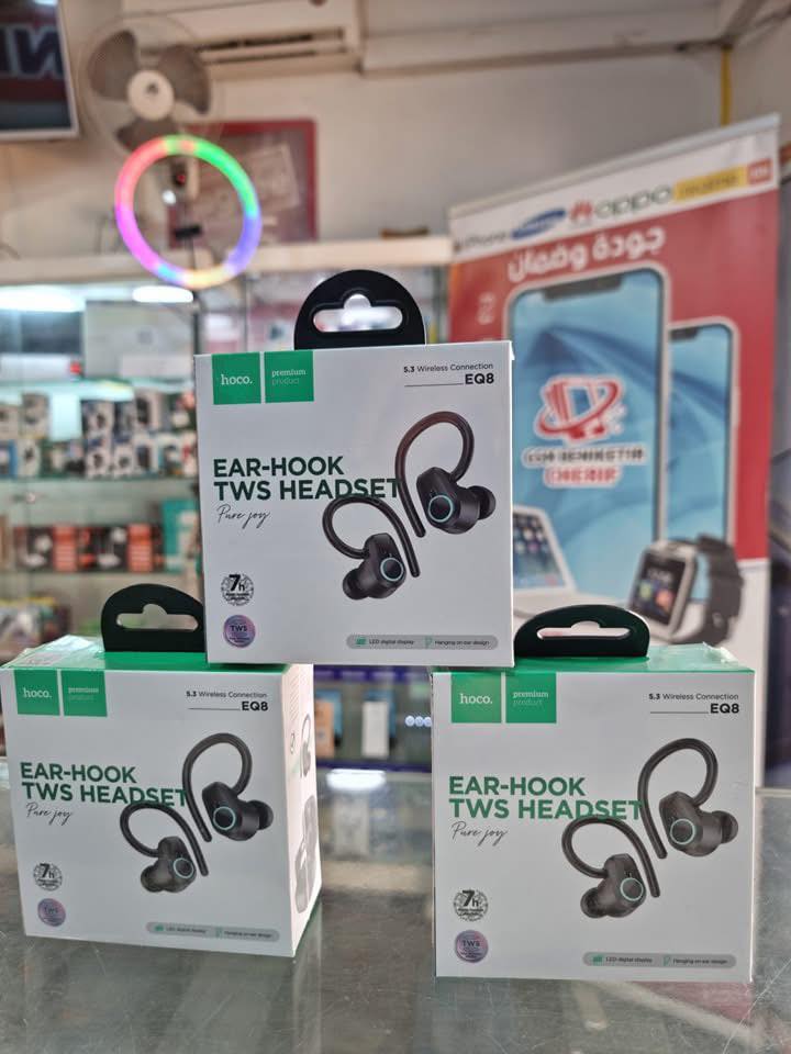 HOCO EQ8 Wireless Earbuds – Son Premium, Appels Clairs & Confort Ergonomique- 500mAh - Garantie 12 mois