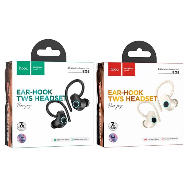 HOCO EQ8 Wireless Earbuds – Son Premium, Appels Clairs & Confort Ergonomique- 500mAh - Garantie 12 mois